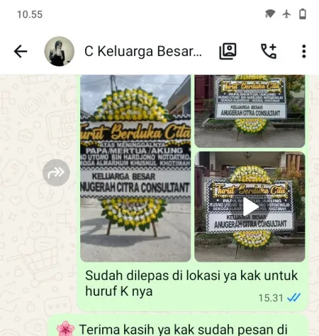 Pengiriman Papan Bunga Duka Pondok Pinang